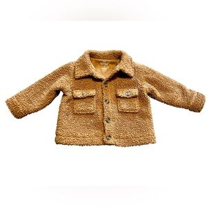LIKE NEW - Cat & Jack Sherpa Jacket - Camel, Size 12 Months
